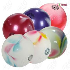 Мяч Tuloni 18 см mod. Metallic col. Multicolor