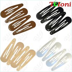 4 x Hair clips Tuloni 5cm one-color Art. EM-184