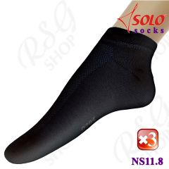 3 x Paar Socken Solo NS11 col. Black Art. NS11.8
