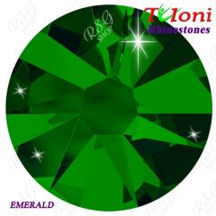 Strass Tuloni col. Emerald 288/1440 pcs. mod. Stile HotFix Flat Back