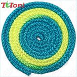 Cuerda Tuloni Bicolor. Azul-Neón-Amarillo-Azul-Neón Art. T0981