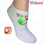 3x Pair RSG Socks Tuloni Logo col. White-Green Art. T0973-3G