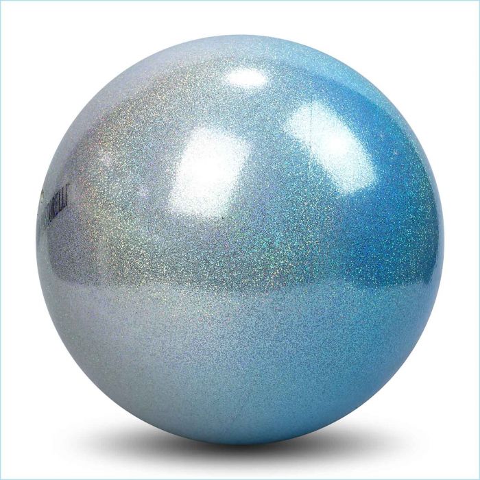 Мяч Pastorelli цв. Серебро / Голубой Glitter HV FIG