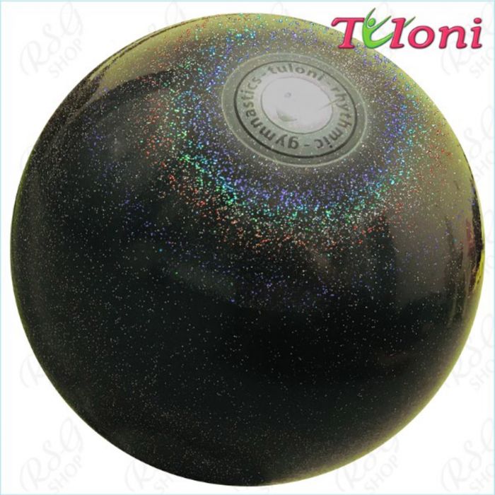 Мяч Tuloni 18 cm Metallic-Glitter col. Black Art. T0985