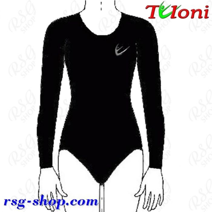 Long Sleeve Training Bodysuit Tuloni with Logo BD02LC-B Black