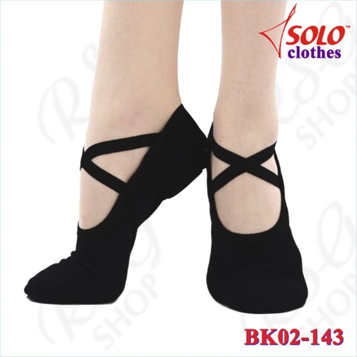Split Sole Soft Ballet Shoes Solo col. Black Art. BK02-143
