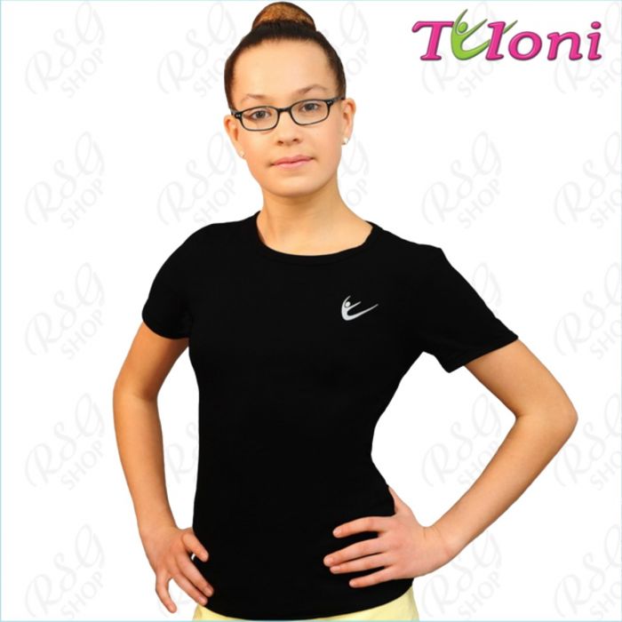 T-Shirt Tuloni FG007LC-B con logo Black