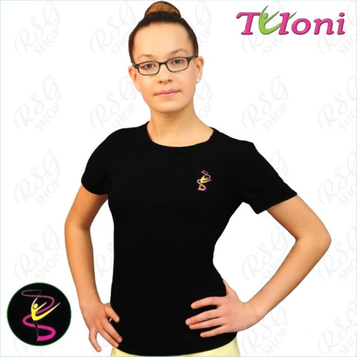 T-Shirt Tuloni FG007LLC-B con foto Black