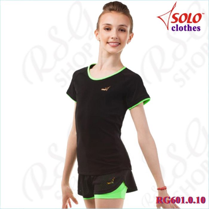 T-Shirt Solo col. Nero-Verde Neon Art. RG601.0.10