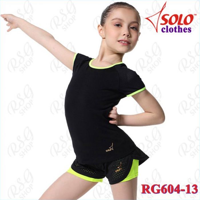 T-Shirt Solo col. Black-Lime Neon Art. RG604-13