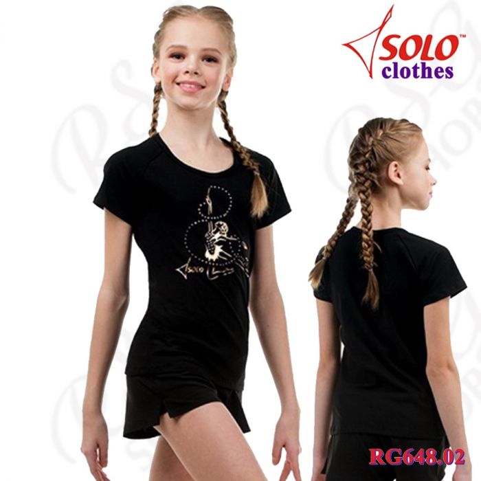 T-Shirt Solo Cotton Black RG648.02-107