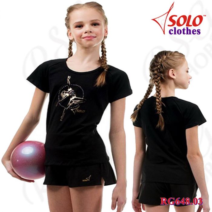 T-Shirt Solo Cotton Black RG648.03-107