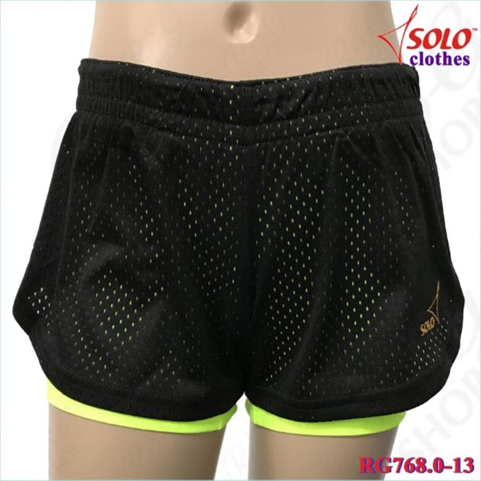 Двойные шорты Solo Black-Lime Neon RG768.0-13