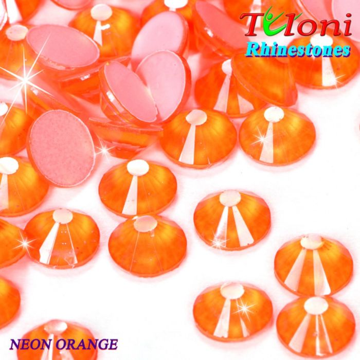 Стразы Tuloni Neon Orange No HotFix Flat Back