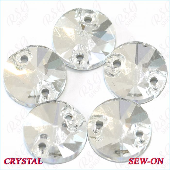 Стразы Tuloni 10 pcs Crystal Round Sew-On Flat Back